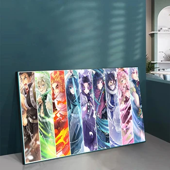 Jaapani Anime, Manga Demon Slayer Lõuend Värvimine Anime Tähemärki Seeria Prindi Kunsti Plakatid ja Pildid elutuba Decor
