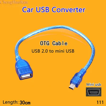 1tk Kaasaskantav Auto OTG Kaabel Mini USB 2.0 Car Audio U Disk OTG Kaabel USB Flash Drive Ketta OTG Kaabel-MP3-MP4-Smart Telefon