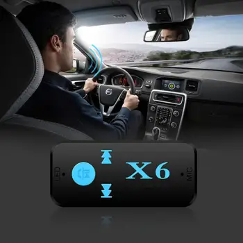 X6 Pluss Traadita Bluetooth-ühilduva-Vastuvõtja, Saatja, Adapter, 3,5 mm Pistik Auto Muusika, Audio-Mängija, Aux Kõrvaklappide Vastuvõtja