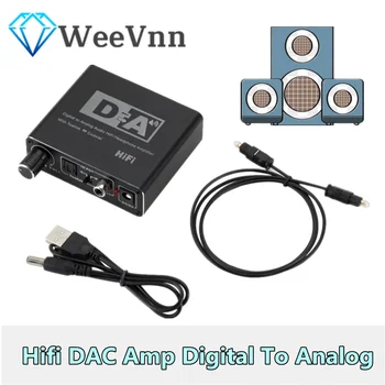 Kaasaskantav Hifi DAC Amp Digitaal-Analoog Audio Converter RCA-3,5 mm Kõrvaklappide Võimendi Toslink Optiline Koaksiaal Väljund 24 bit dac