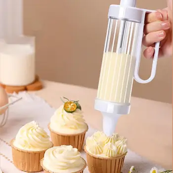 Tass Cakemake Press Machine Kit DIY Kook Dekoreerimiseks Koor Süstal Ekstruuderis Köök Küpsetamine Vahend Kettad Ja Pihustid