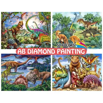 50 Värve 5D DIY Diamond Maali Tikandid Dinosaurus Uus Saabumist Loomade Mosaiik ristpistes Käsitöö Kunst Kingitused Käsitöö