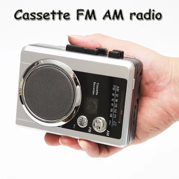 Kaasaskantav AM/FM Raadio Mini Kasseti-Mängija, Diktofon, Klassikaline Lindi Mängija Tugi Sisseehitatud/Salvestus Välise Mikrofoni