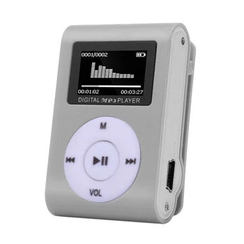 Mini MP3 Mängija Kaasaskantavad Metallist Klipi Muusika Meedia Toetab SD TF Kaart 3,5 mm Liides Micro Stereo Mängijad Tarvikud