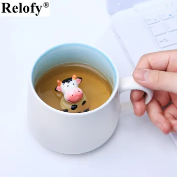 400ml Creative 3D-Loomade Keraamiline Kohvi Kruus Loominguline Väljavalitu Kohvi Tassi Kaera Pere Hommikusöök Piima-Mahla Tee Tassi Joogi Anum