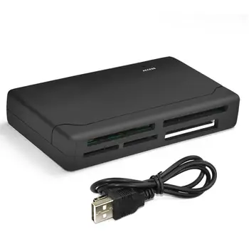 Musta Kõik-Ühes Mälukaardi Lugeja, USB-Välise Kaardi lugeja, SD-SDHC-Mini Micro M2 MMC, XD CF Adapter