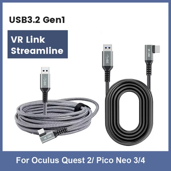 3-7M Line Andmete Laadimise Kaabel Oculus Quest 2 Link USB-3.2-Andmete Ülekandmine USB-A-Type-C Kaabel 20V 3A Laadija Pico 3 4