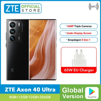 Globaalne Versioon ZTE Aksoni 40 Ultra 5G Nutitelefon Jaotises Kuva Kaamera Paindlik Kaardus Ekraan Snapdagon 8 Gen 1 3x64MP Kaamera 65W