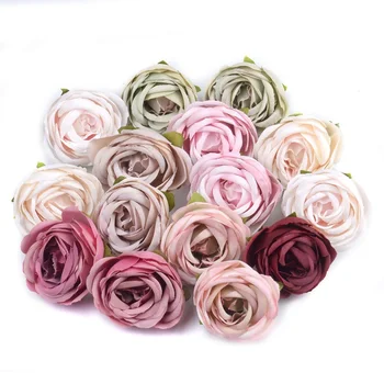 3/20pcs 4cm Kunstlik Silk Tee Rose Lille Pea Pulm Kodu Kaunistamiseks DIY Pärg Külalisteraamatusse Võltsitud Lilled Seina Käsitöö