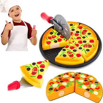 6 Tk Väike Pizza Mänguasi Lapse Köök Simulatsiooni Pizza Pool kiirtoit Mängida Toit, Mänguasi Lastele Lasteasutused Teeselda, Mängud Õhtusöök mänguasi
