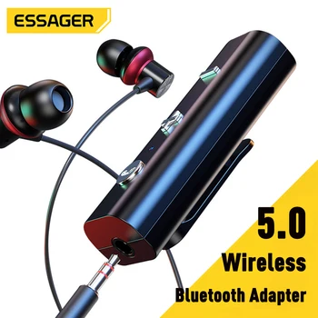 Essager Bluetooth-ühilduva 5.0 Vastuvõtja Traadita Adapter 3.5 mm Pesa Kõrvaklappide Aux Audio Muusika Saatja Kõrvaklappide