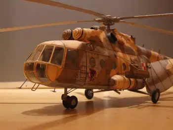 1:33 Skaala Mil Mi-17 vene Transpordi Helikopter DIY Paber Käsitöö Mudel Komplekt Mõistatusi Käsitsi valmistatud Mänguasi DIY