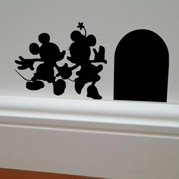 Mickey ja Minnie Maja Vinüül DIY seina kleebis home decor Hiirt, 3D Seina Decal cartoon auto kleebised lapsed tuba või elutuba