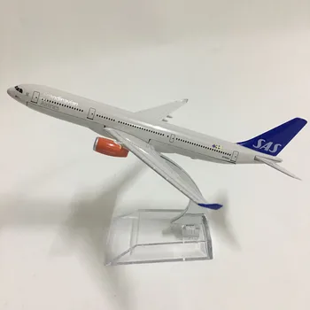 16cm Skandinaavia Airbus A330 Lennukiga Mudel Lennuk Mudel SAS Õhusõiduki Mudel 1:400 Diecast Metal lennukid mänguasjad