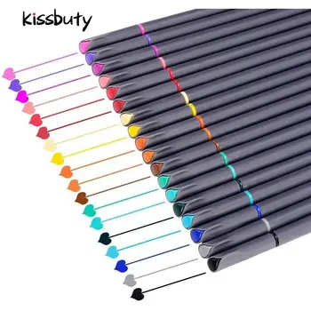 12 Värvi Set Art Sm-0.38 mm Micron Liner Fineliner Pliiatsid jaoks Metallik Sm-i Joonista Pen Color Sketch Kirjatarvete