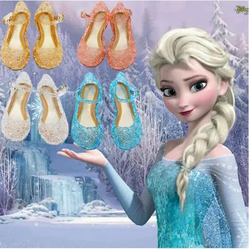 Disney Lapsed Printsess Tüdrukute Sandaalid Glitter Läikiv Rhinestone Liblikas Pool Tantsu Kingad Baby Kids Laste Kingad Kõrge Kontsaga