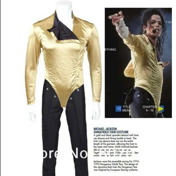MJ Michael Jaskson HALB Ohtlike JAM Golden tour Leotard Bodysuit Jope Spandex Imitatsioon Tulemuslikkuse