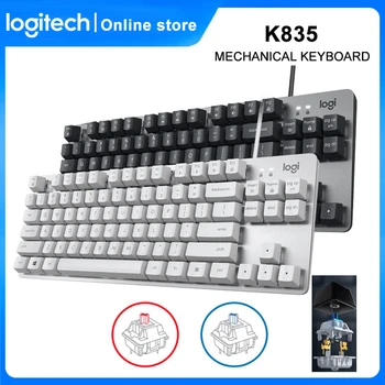 Logitech K835 Mehaaniline klaviatuur Juhtmega TKL klaviatuuri 84-sisestage Punane/Sinine Lüliti Lauaarvuti Sülearvuti Office Gamer Klaviatuur