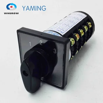 Yaming elektri-3 asendisse 1-2-3 HZ5B-20/5 ülemineku pöörlevad cam lüliti 20A 5 postid 18 terminali silver kontakt kohandatud