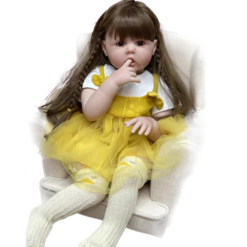 24 Tolline Erin Uuestisündinud Teise Lapse Nukud Kõrge Kvaliteedi Realistlik Värvitud Bebe Uuestisündinud Nukk Koos Parukas Juuksed Mänguasjad Tüdrukutele
