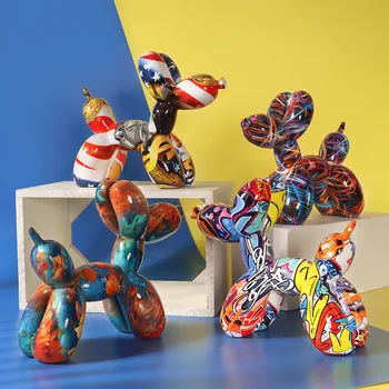 Värviline Õhupall Koer Kujukeste Interjööri Home Decor Põhjamaade Vaik Macarons Loomade Figuriin Skulptuur Kuju Kodu Kaunistamiseks
