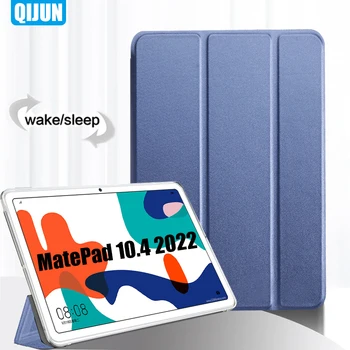 Juhul Huawei MatePad 10.4 2022 Flip Cover kate Nahast Smart Magnet Stand Shell PC tagakaas BAH4-W19 BAH4-W09