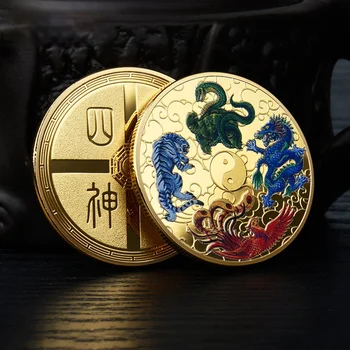 Kuulujutte Taoistlik Preester Väljakutse Suveniiride Kingitused Iidse Hiina Nelja Müütiline Olendid, Kultuuri-Aare Mälestusmündid