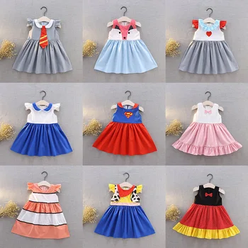 Tüdrukud Cosplay Kleidid 2 3 4 5 6 aastased Lapsed Osaline Kostüüm Suvel Armas Beebi Tüdruk Printsess Kleit Laste Riided