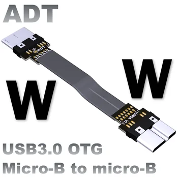 USB3.0 Mees-Mees-TX-TX OTG Laiendamine Lame Kaabel-Micro-B-Micro-B USB 3.0 Data Pesa Traat Dual 90 Kraadi Ärkaja Adapter