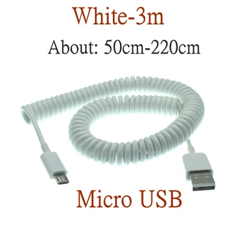 USB 2.0 Micro-USB-Kevadel Kaabel Spiraal Rullis 5 Pin Adapter Digital USB-Laadimine Kaablite Pistik USB-Kaabel-Laadija