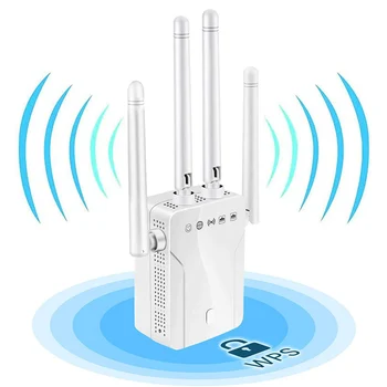 WiFi Extender Interneti Repeater 1200M 5G 2.4 GHz, Wi-Fi Hõlmab Kuni 4500 Sq ft ja 40 Seadmed Traadita Signaali Korduva Kodu