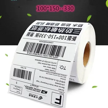 1 rollsPOS thermal label paber 100x150mm350stick pidev märgis rull kasutada Thermal printer masin Kokku 350 kleebised