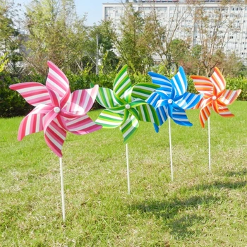 Triibuline Tuuleveski Tuul Vurr Kodu aias tuuleveski Õue Kaunistamiseks Lapsed Laste Mänguasjad on tiiviku mänguasi