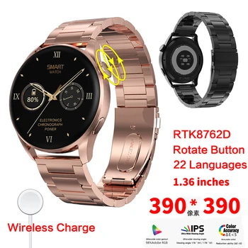 Bluetooth-Helista Tasuta Traadita Smart Watch Avastamise Heartrate 390 * 390 Pikslit Ekraani IP68 Veekindel DT3 Smartwatch