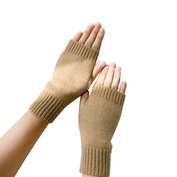 Naiste Poole Sõrme Kinnaste Kudumise Käe Varruka Fingerless Kinnas Unisex Venitada Kinnaste Värviga Kokku Puutunud Sõrme Lühikesed Kindad