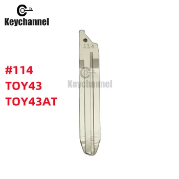 Keychannel 10TK/PALJU Originaal Toyota Auto Võti Tera Lishi TOY43 TOY43AT Lihvimata Sisestage Tühi Toyota Asendamine Flip Remote Tera