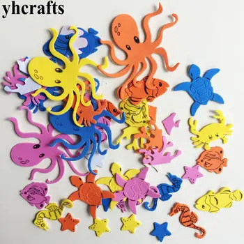 1bag/PALJU, Devilfish kilpkonn, kala, krabi ookeani loomade vaht kleebised Varase õppe haridus-käsitöö diy mänguasjad, Laste tuba ornament