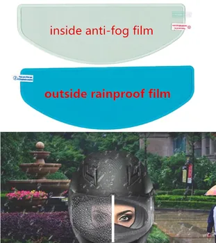 Universaalne mootorratta kiiver läbipaistev vihma-tõend film vihma-tõend läbipaistev anti-fog kleebised mootorratta võidusõidu tarvikud