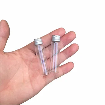 Väike Klaas Pudelid Kruvi Alumunium ühise Põllumajanduspoliitika 4 ml 2ml 6ml Selge, Läbipaistev Mini Väike Viaali Konteinerid Armas Soovib Pudel 50tk