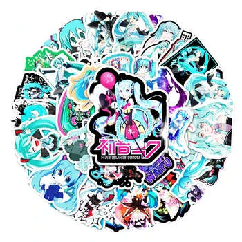 50 Koomiks Anime Kawaii Hatsune Miku Kleebised Sülearvuti Kohver Kirjatarvete Veekindel Kleebised Laste Mänguasi Kingitused