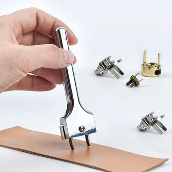 nahk käsitöö magnet nööpauk kompostrini DIY käsi tööriist eest luku auk maker 4 suurus reguleeritav