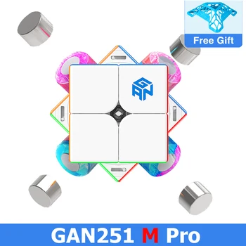GAN 251 M Pro Air Hüpe 2x2 Magnet-Speed Cube Professionaalne GAN 251M Mõistatusi GAN251 Stressi Leevendavat Mänguasjad Mänguasi Fidget