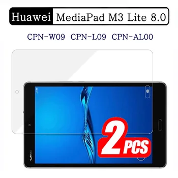 (2 Pakki) Karastatud Klaas Huawei MediaPad M3 Lite 8.0 2017 CPN-W09 CPN-L09 CPN-AL00 Screen Protector Tablett Film