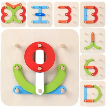 Montessori Beebi Loova Mänguasja Geomeetrilise Kuju Veerus Sätestatud Digital/Kiri/Loomade Puzzle Mänguasjad Lapsepõlves Eelkooliealised Lapsed