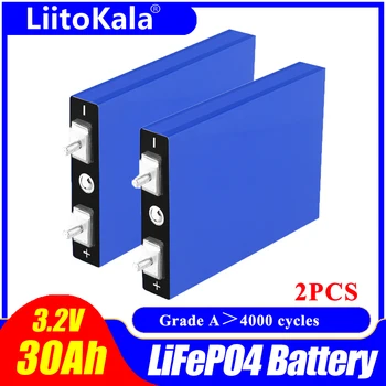 LiitoKala 3.2 V 30Ah Lifepo4 Akut 4S 12.8 V Aku Liitium-Raud-Fosfaat Aku, Päikese Mootorratta elektriauto