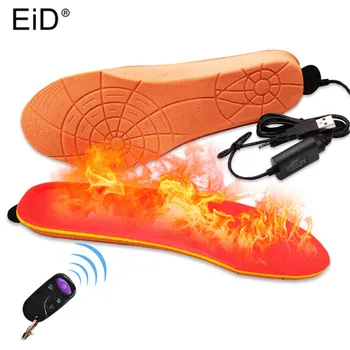 EID Elektrilised Soojendusega Sisetald batt USB Talve Kingad, Saapad Pad Koos puldiga Oranž Vaht Materjali mälu vaht soojendusega sisetallad